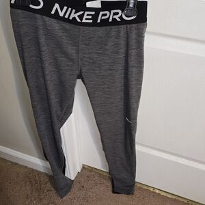 Nike Pro Heathered Gray Leggings